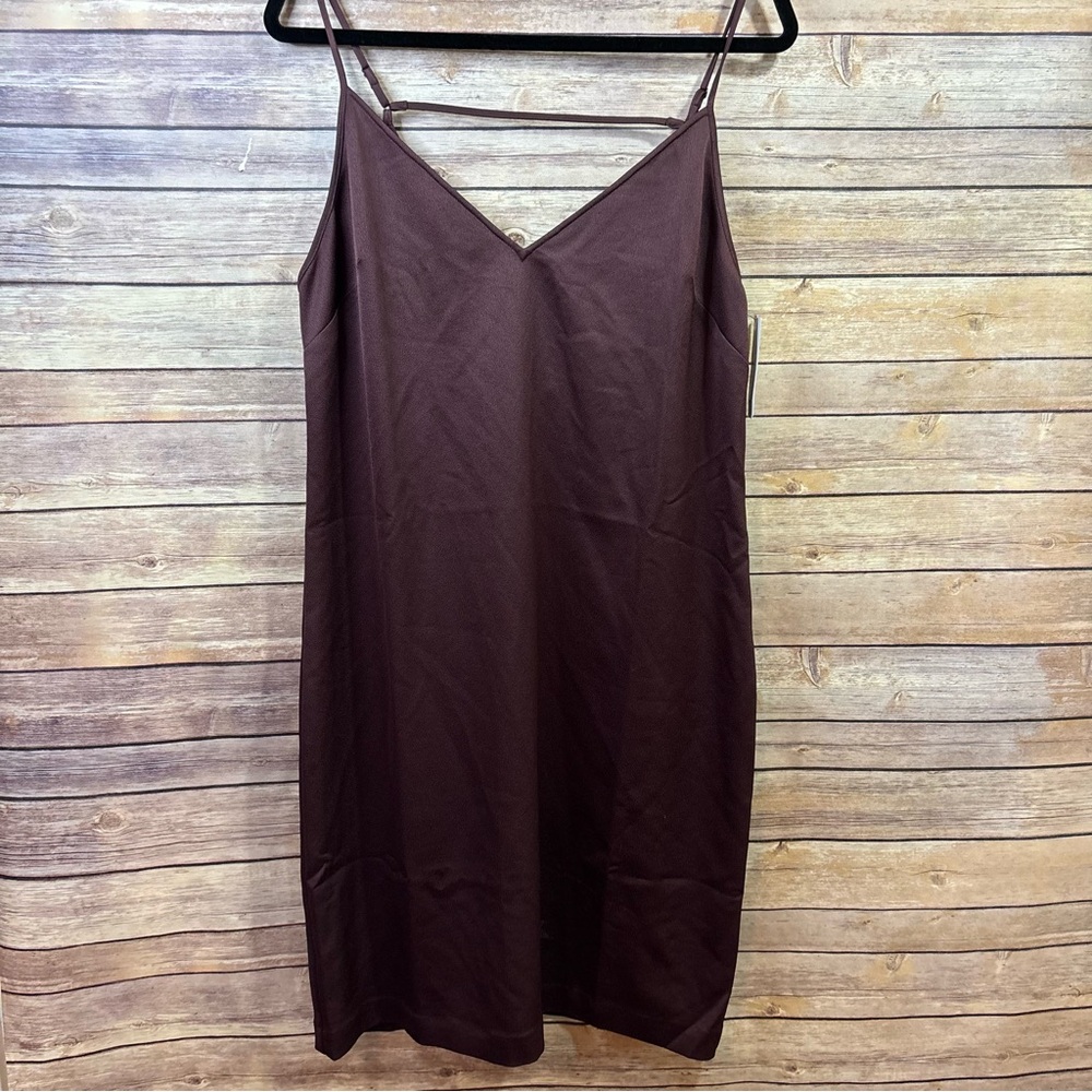 NWT Equipment Tansie Satin Crepe V-Neck Slip Dress Size XL - Picture 2 of 8